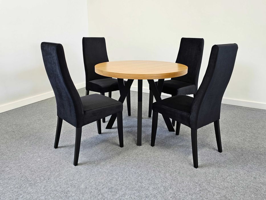 Krzesło ROMA welurowe tapicerowane nowoczesne glamour