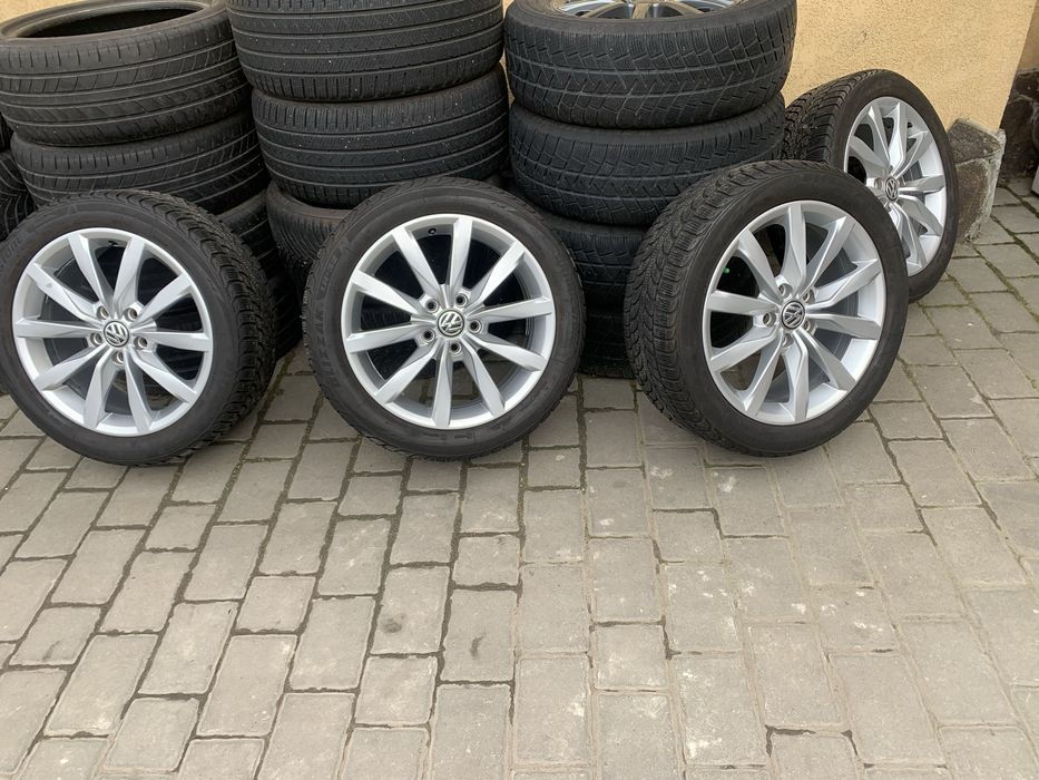 Продам Диски з шинами  оригінал 5-112 вольсфаген