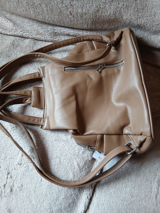 Plecak damski kolor karmel