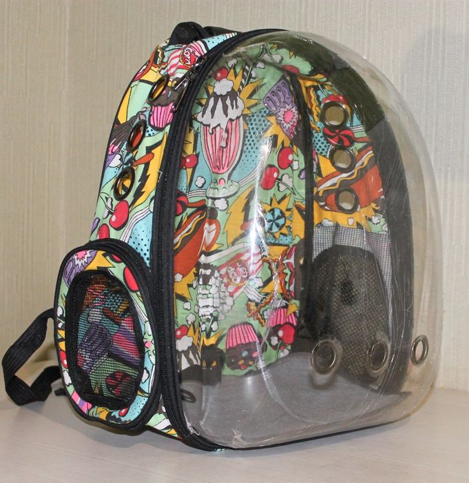 Рюкзак-переноска прозрачный для кота, кошки, собаки