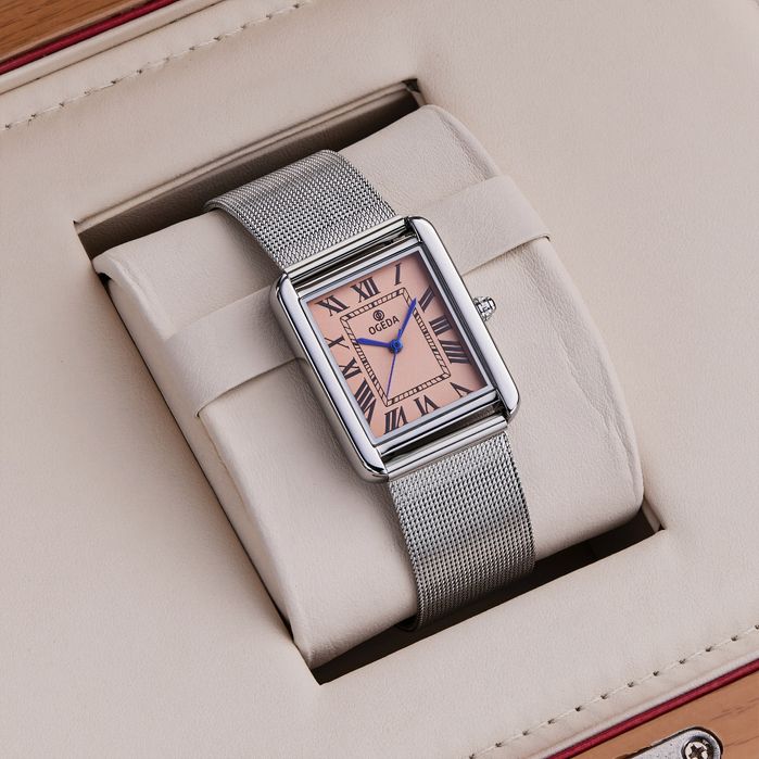 ‼️Часы OGEDA Tank Salmon ‼️   танк мужские наручные часы годинник