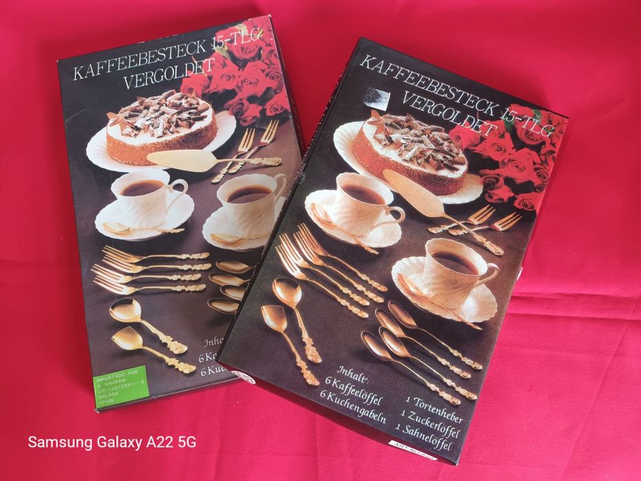 Faqueiro 15 peças banho d'ouro Novo