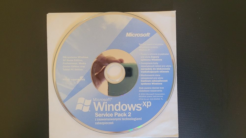 Windows XP dodatek service pack 2 płyta CD