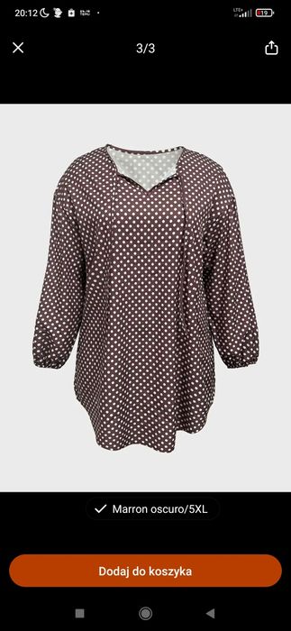 Bluzka tunika plus size 3XL