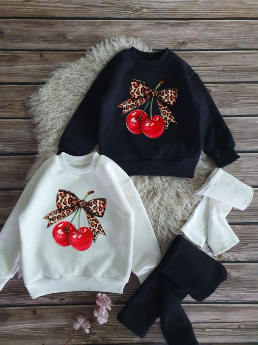 Дитячий спортивний костюм для дівчинки на флісі рубчик палацо теплий