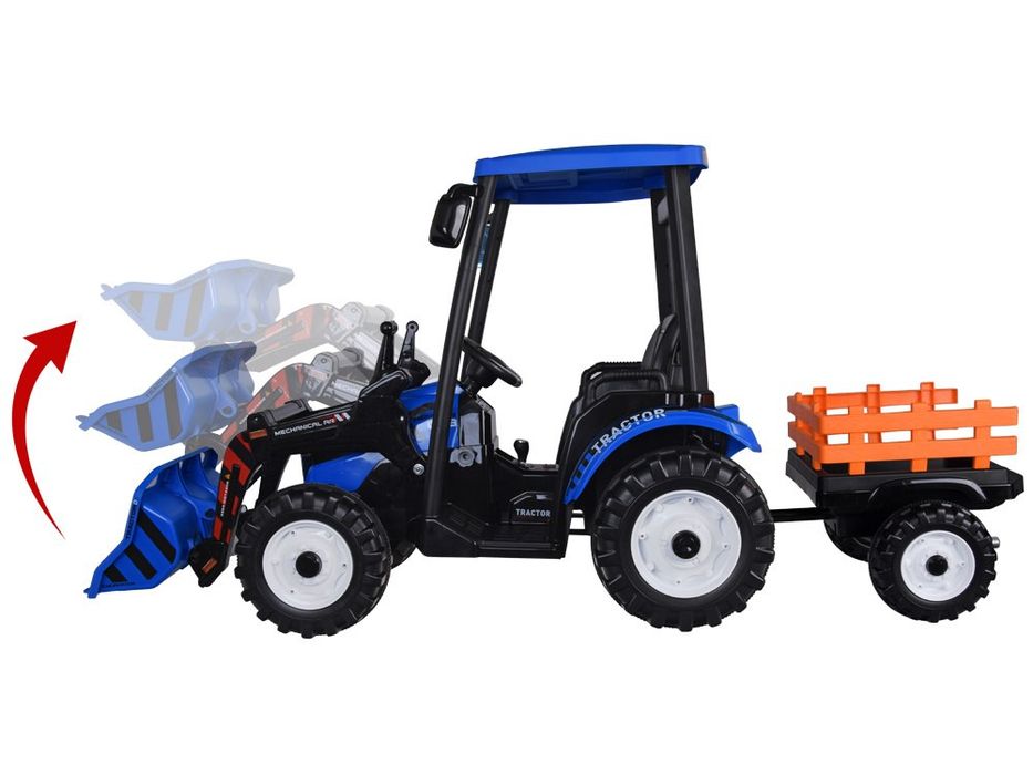 2x200w TRAKTOR elektryczny na akumulator dla dziecka przyczepa łyżka