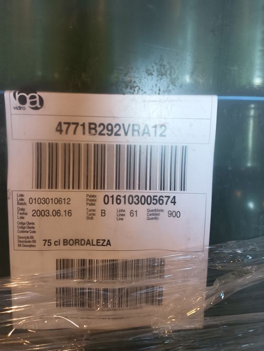 garrafas vinho palete