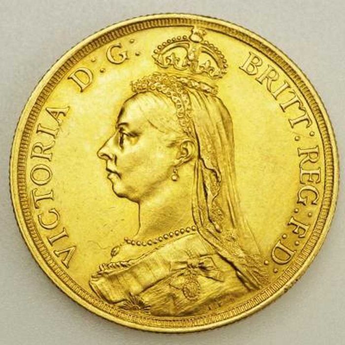 Libra Ouro Reinha Victoria 1891, 1894, 1899, 1900