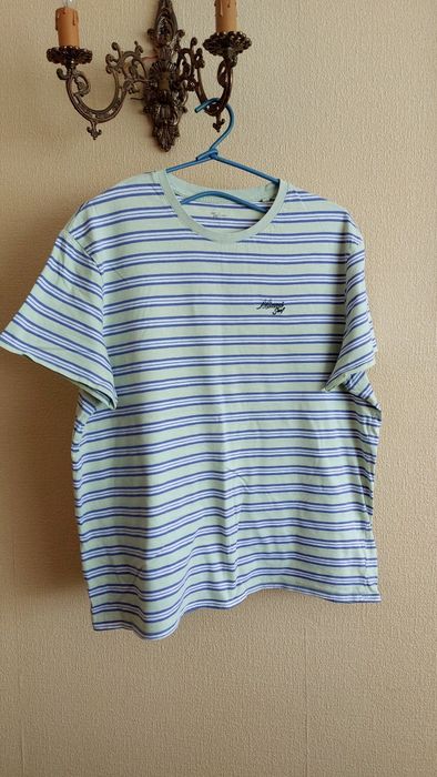 Koszulka T-shirt męski chłopięcy zielony granatowy 170 L Tu