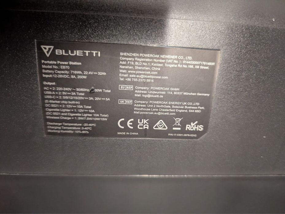 Продам зарядну станцію Bluetti eb70