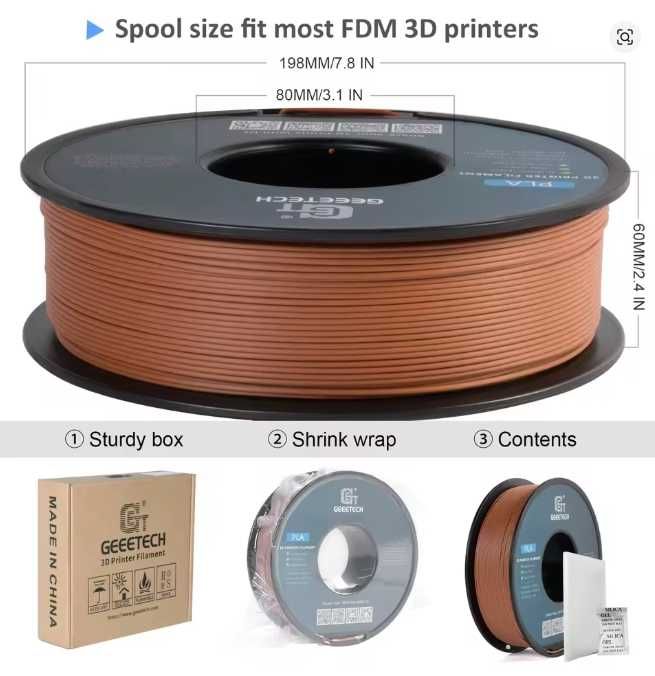 Filamento 3D Wood Madeira Geeetech