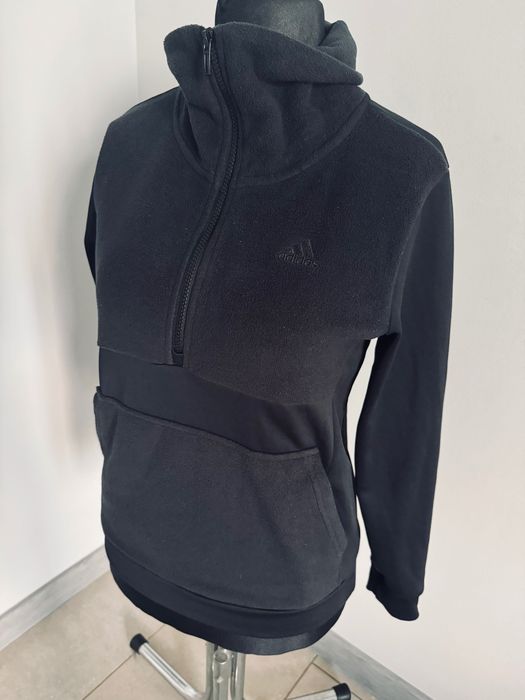 Adidas Aeroready bluza damska,polar S/M super stan, duże logo,kangurka