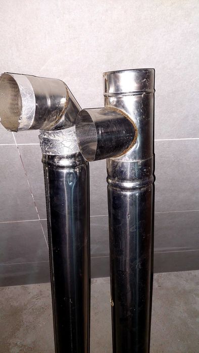 Lareira tubos inox salamandra