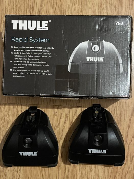 4 suportes Thule rapid system 753 + Kit 4018