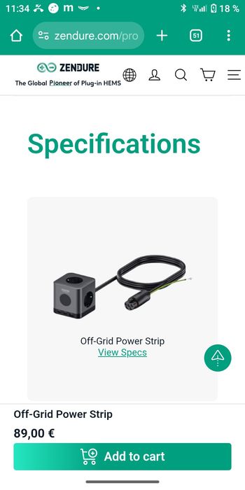 Off-Grid Power Strip for Zendure Hyper 2000