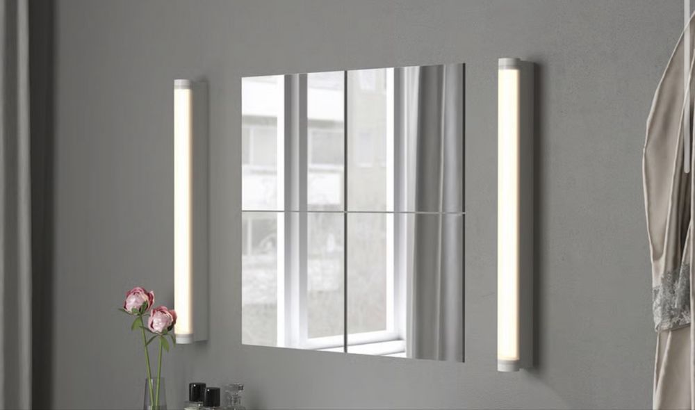 Kwadrat lustro wiszace ikea blodlonn 5 sztuk
