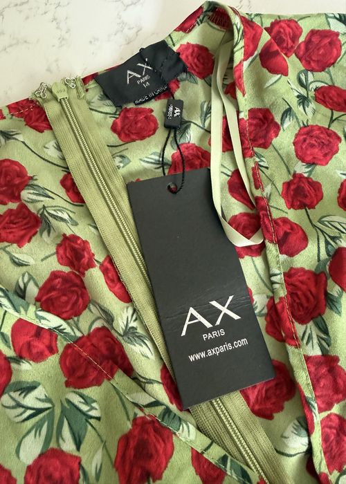 Платье новое Armani AX Paris s, m  ромпер, комбинезон в цветочный принт, мини, зеленый