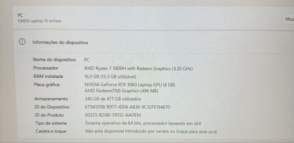 Hp - Omen - RTX 3060 6 Gb -