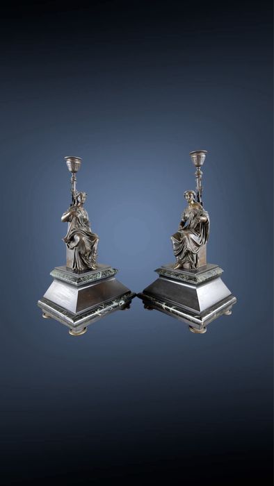 Антикварні підсвічники канделябри подсвечники статуетки скульптури