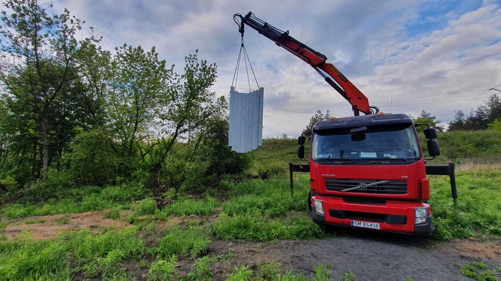 Transport Platforma Dźwig HDS Transport Kontenerów Usługi HDS