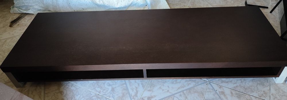 Conjunto Móvel de sala TV cor preto/castanho