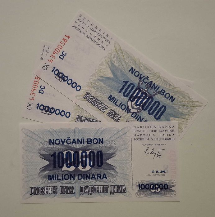 Bosnia-Herzgovina - 1000000 dinara 1993 -  UNC