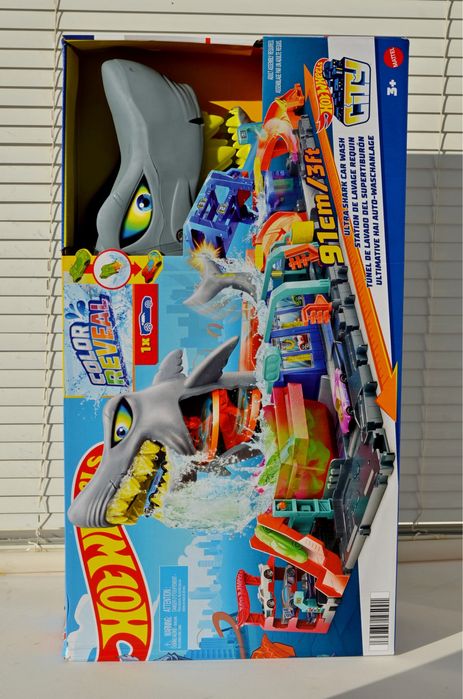 Автомийка Hot Wheels City Ultra Shark Car Wash акула суперакула мойка