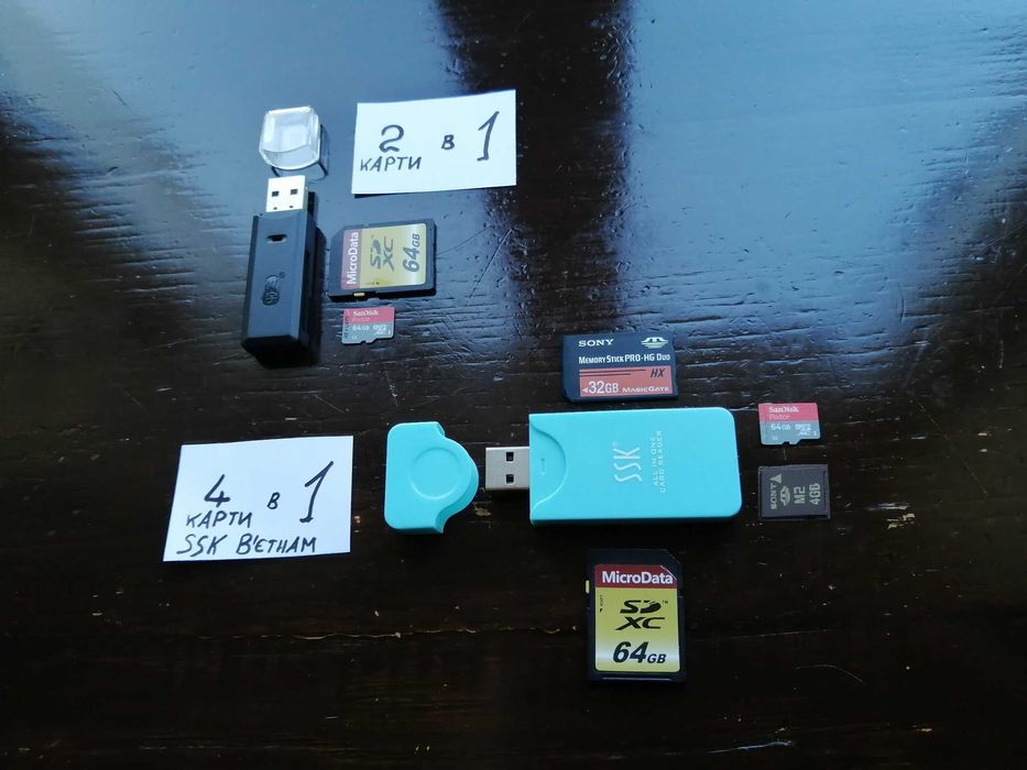 Картрідер до карт SD Micro SD MS М2 xD Card CF TF SDHC SDXC CardReader