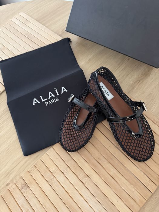 Balerinki Alaia Mokasyny Espadryle