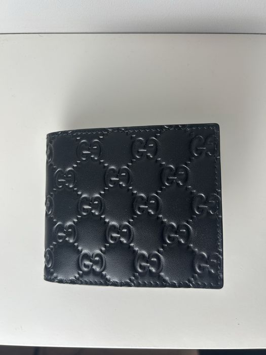 signature logo gg bifold wallet portfel