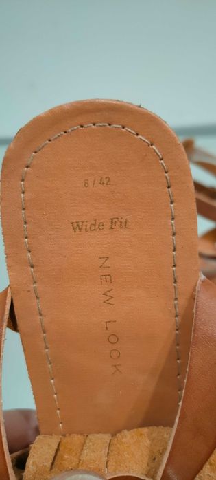 Sandały NEW LOOK WIDE FIT r.42 27,5cm skóra naturalna  NOWE !!!
