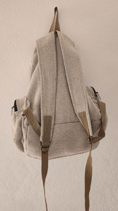 Mochila de cânhamo e algodão