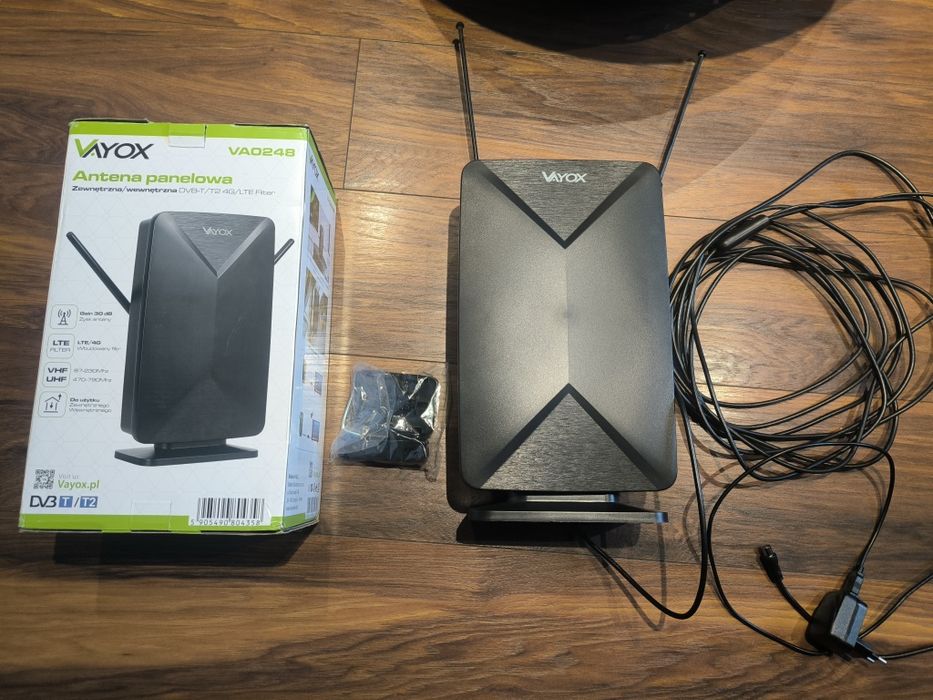 Vayox anteta pokojowa/zewnętrzna tv vao248 DVB-T t2