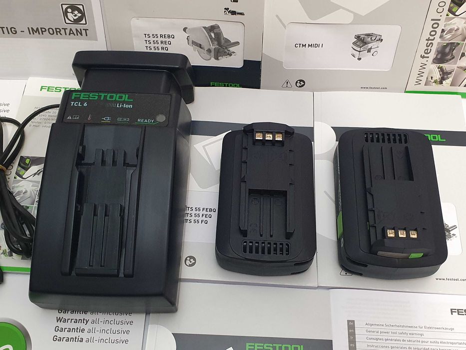 Zestaw startowy FESTOOL TCL 6 +2 szt akumulator 18v 4ah Bluetooth nowe