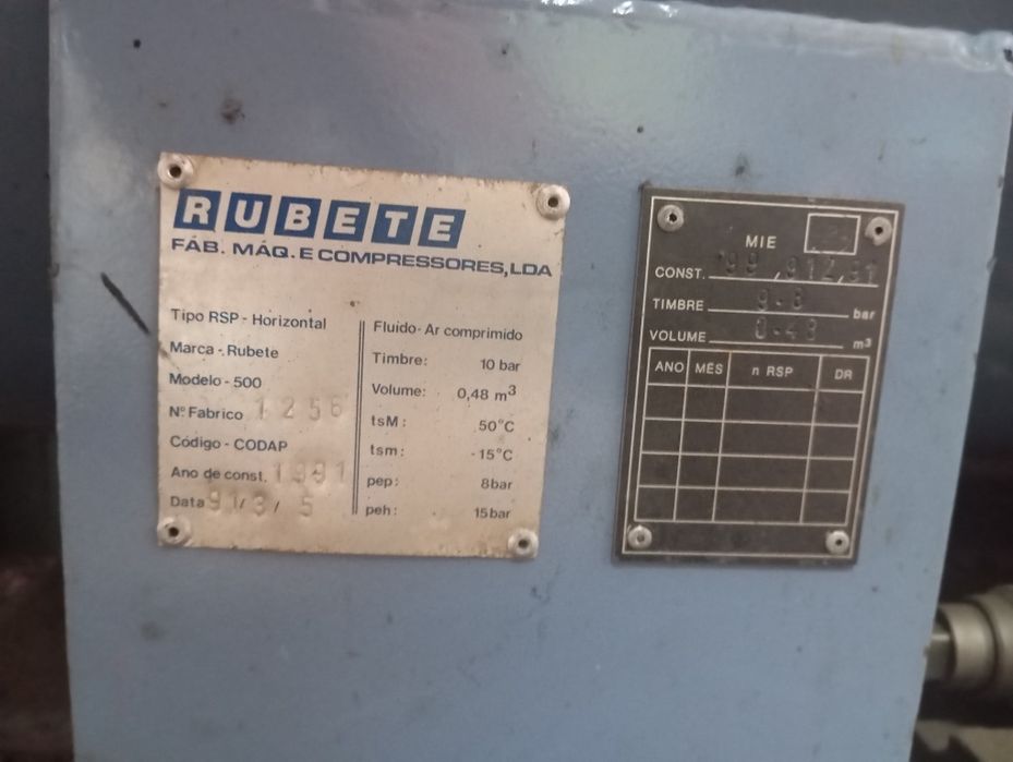 Compressor Rubete 2 cilindros 500 litros