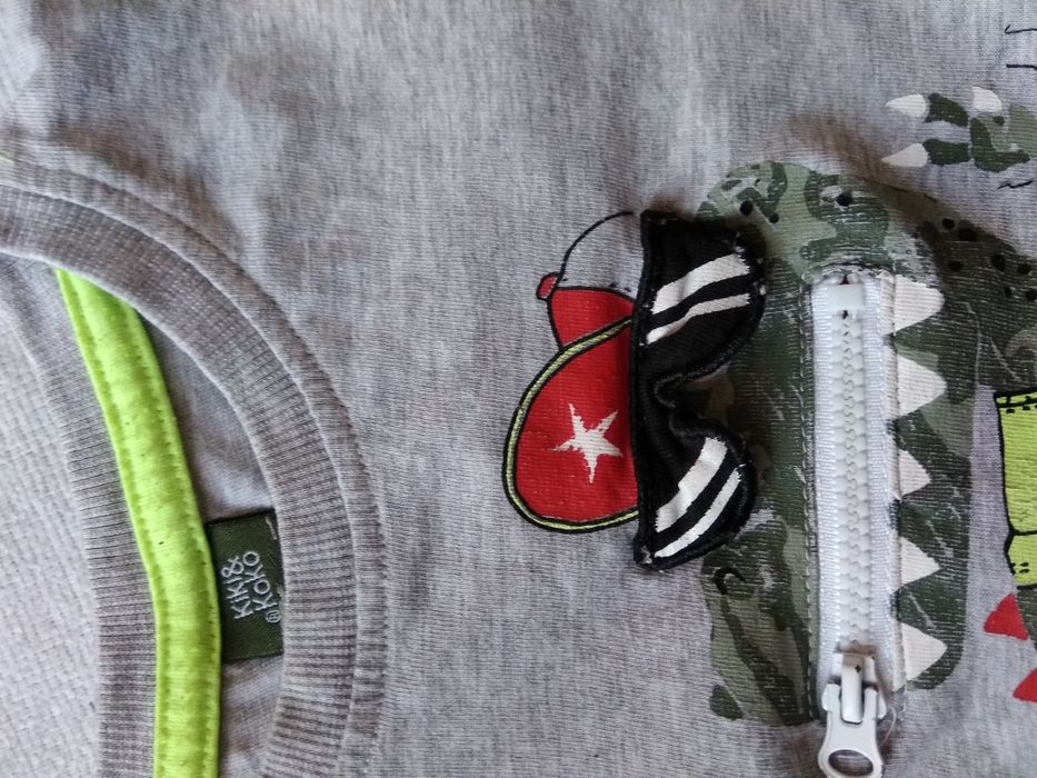 Tshirt szary z dinozaurem 98/104 Kiki&Koko