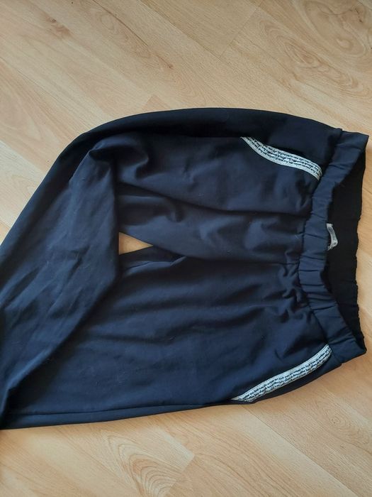 Latynka | spodnie | eleganckie | taśma | czerń | srebro | brokat
