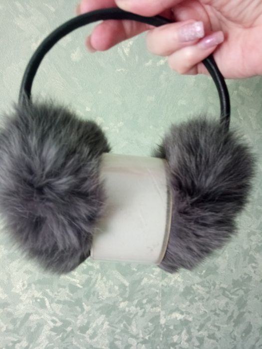 Обруч вушка натуральний кролик