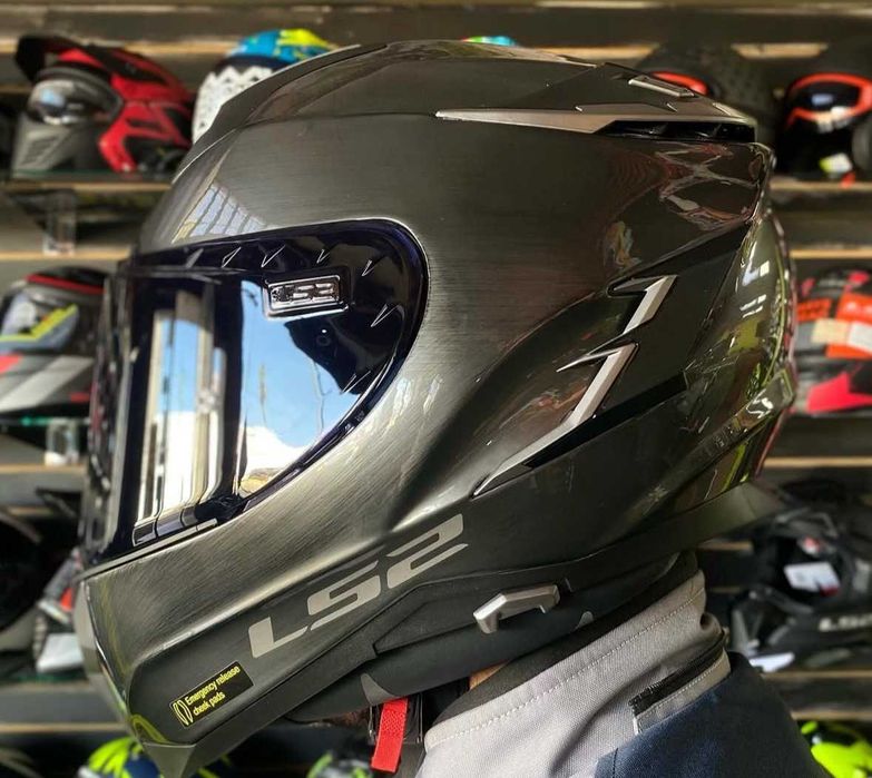 Capacete NOVO LS2 Challenger Titanio escovado (44% DESCONTO) Tam XS