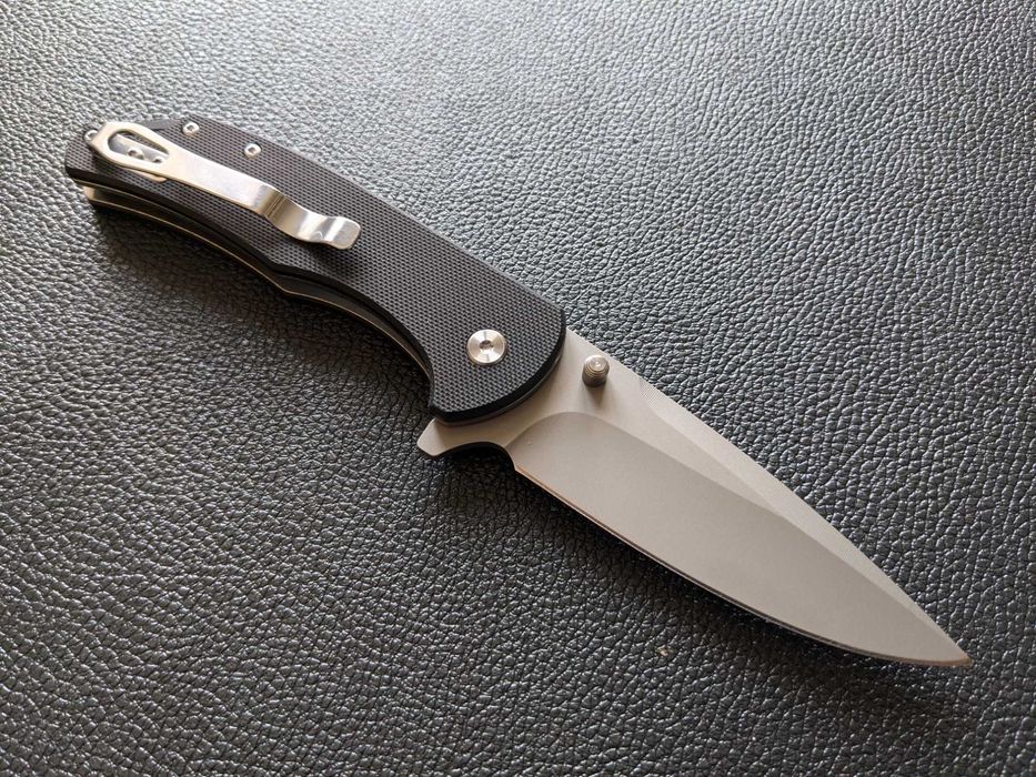 Ніж складний. сталь D2. кнопочний  інерційний ніж