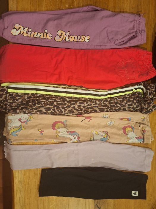 Spodnie leginsy dresowe mix dziewczynka 116 / 122