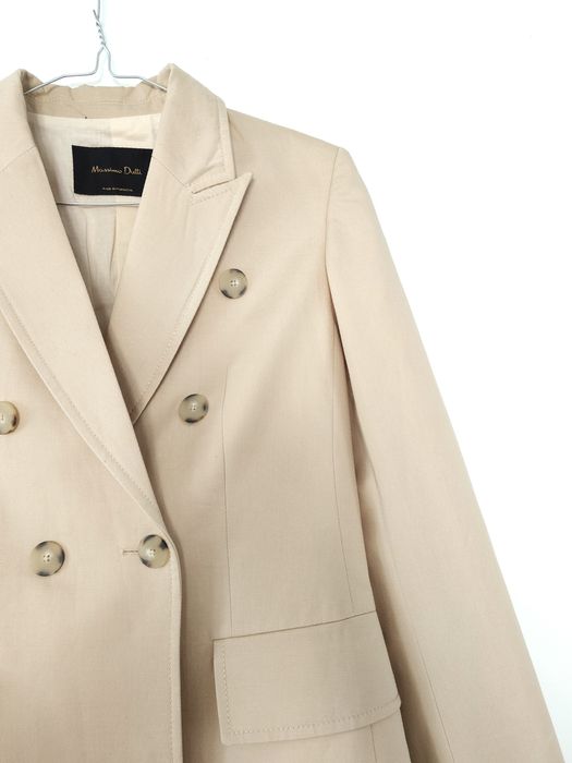 Marynarka Massimo dutti 36 S beżowa lniana bawełniana