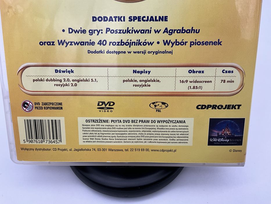 Aladyn i król złodziei DVD, Aladdin, Disney, Magiczna Kolekcja, OPIS