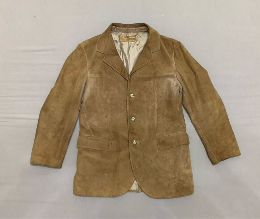 Замшевий шкіряний піджак, розмір M