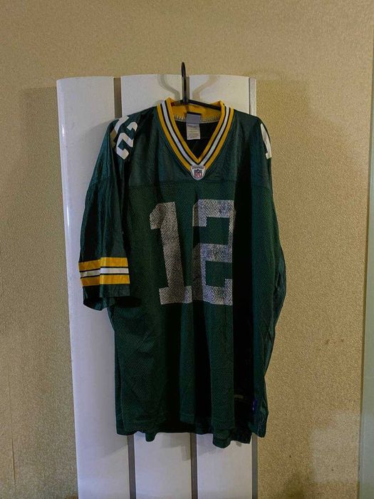 Джерси NFL Green Bay Packers #12 Aaron Rodgers Reebok On Field 2XL