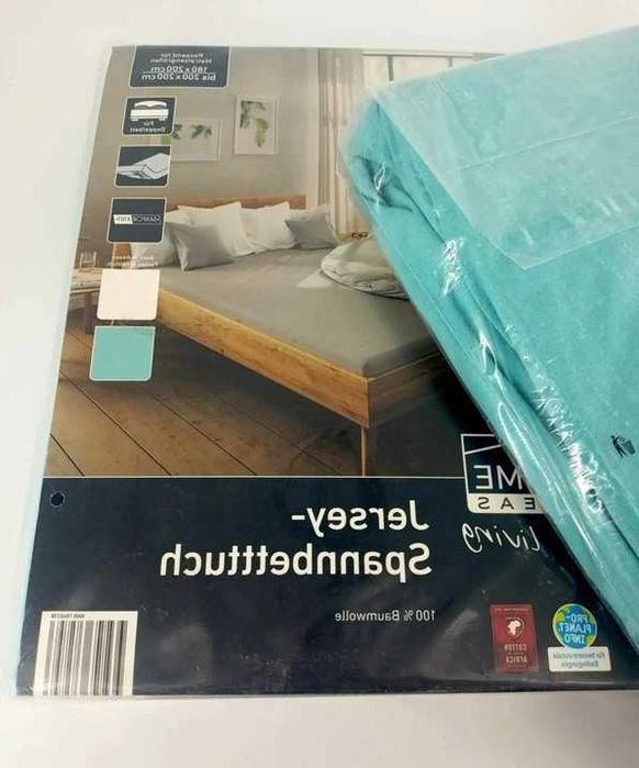 2x przescieradlo 180x200 turkusowe