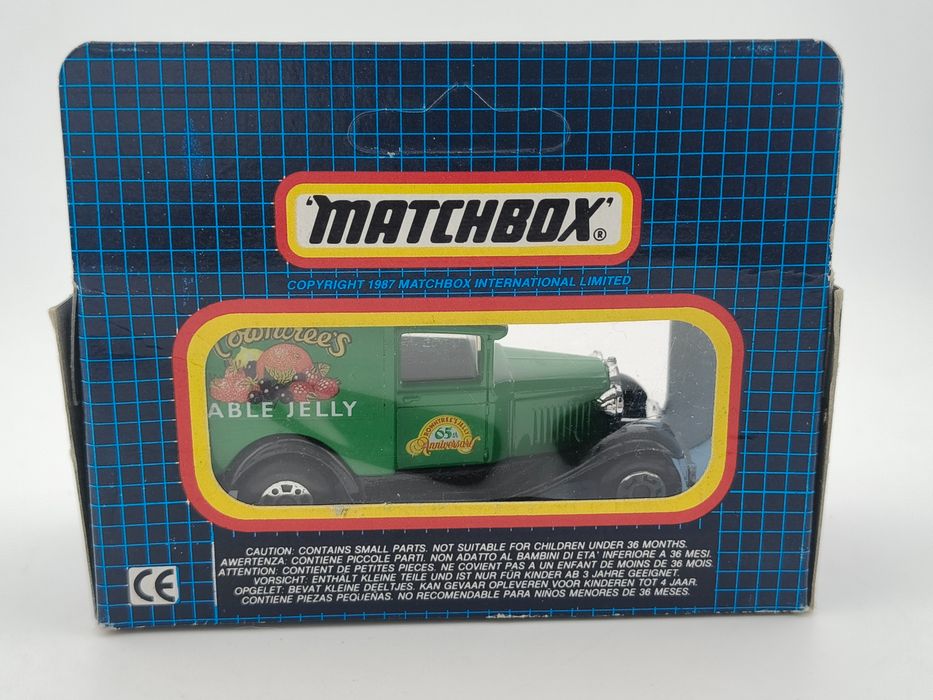 Mb38 Matchbox Ford Model A "Rowntrees" Blue Grid Box