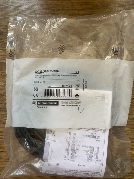 Przewód Telemecanique XCSDMC5905 kodowany magnetyczny wyłącznik bezpieczeństwa 5m