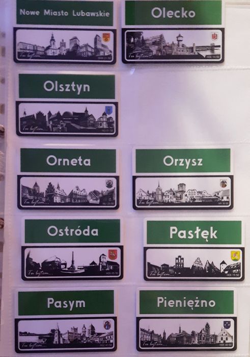 Magnes turysty województwo Warmińsko Mazurskie 36 sztuk