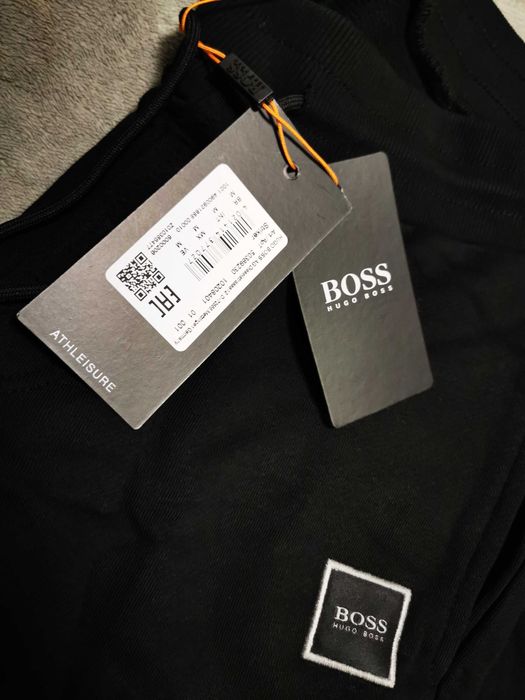Spodnie Dresowe Hugo Boss Dresy Premium czarne kwadrat